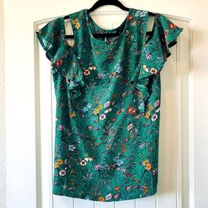 Akoz de Toi Paris Split Sleeve Floral top 100% Polyester